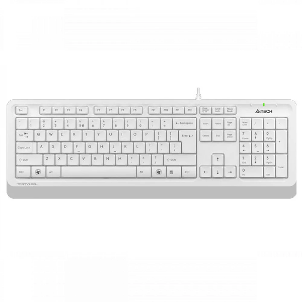 Клавиатура A4Tech Клавиатура Fstyler FK10 FK10 WHITE Проводная, USB