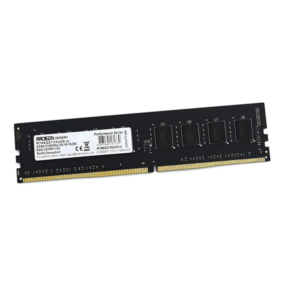 ОЗУ AMD R748G2133U2S R748G2133U2S-U DIMM, DDR4, 8 Гб, 2133 МГц