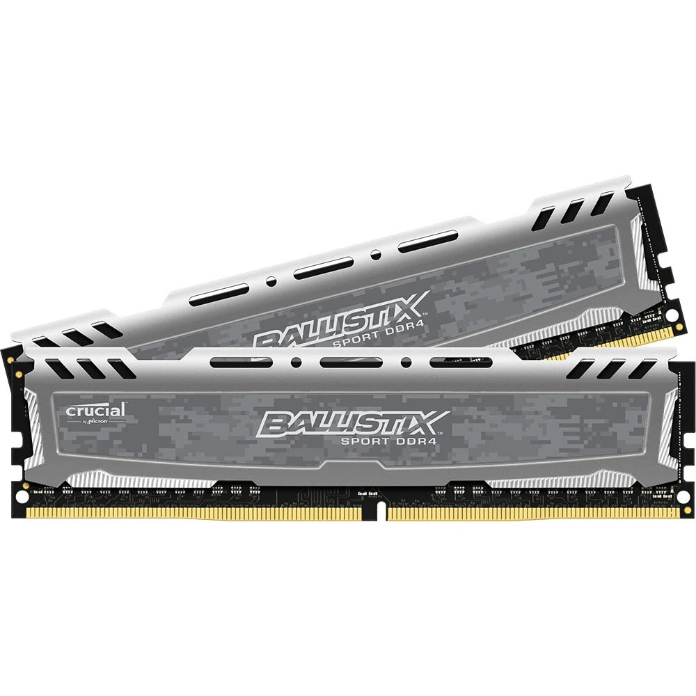 ОЗУ Crucial Ballistix Sport LT Gray 16GB Kit (4 x 4GB) BLS4K4G4D26BFSB DIMM, DDR4, 16 Гб (4 х 4 Гб), 2666 МГц