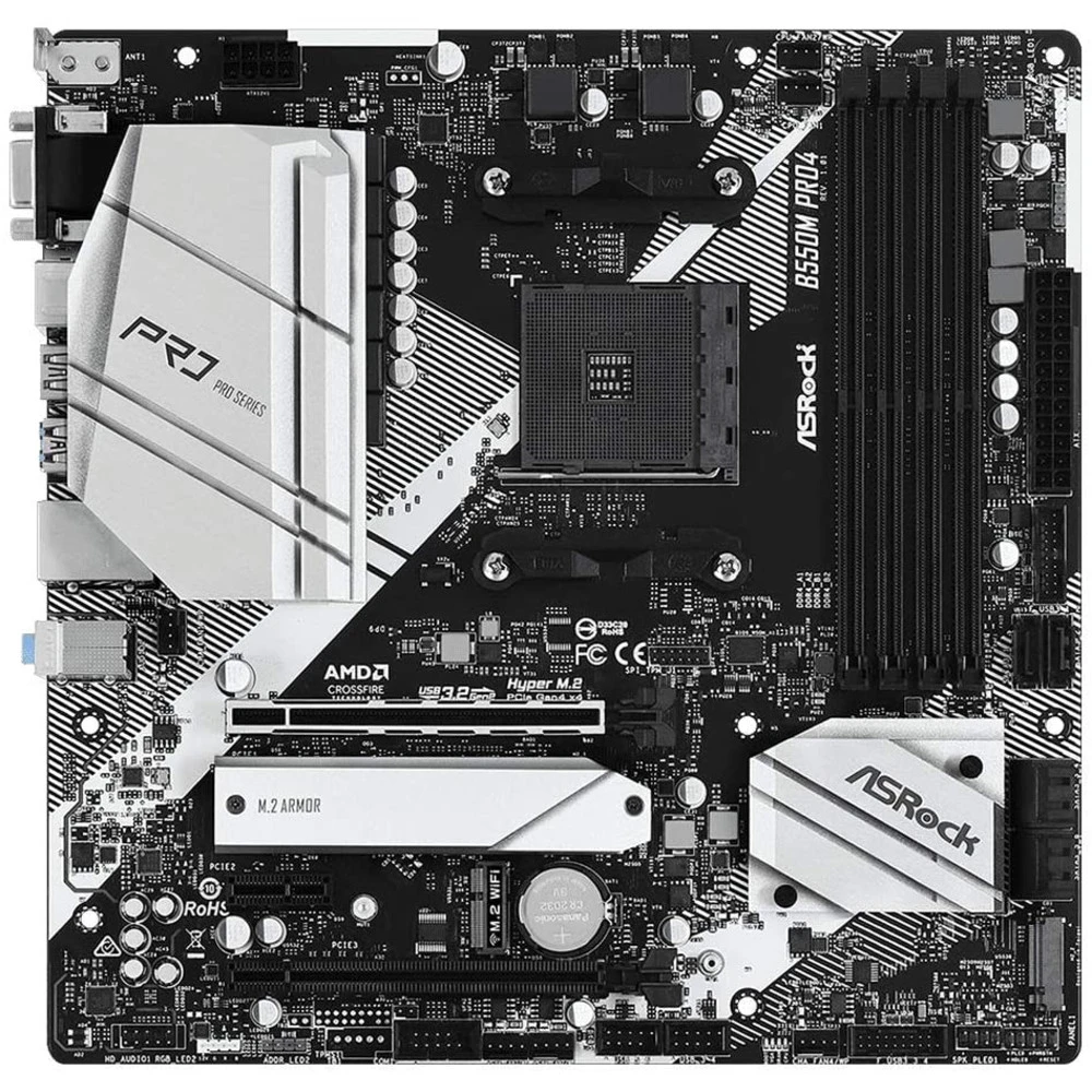 Материнская плата ASRock B550M Pro4 B550M PRO4 Micro-ATX, AMD AM4