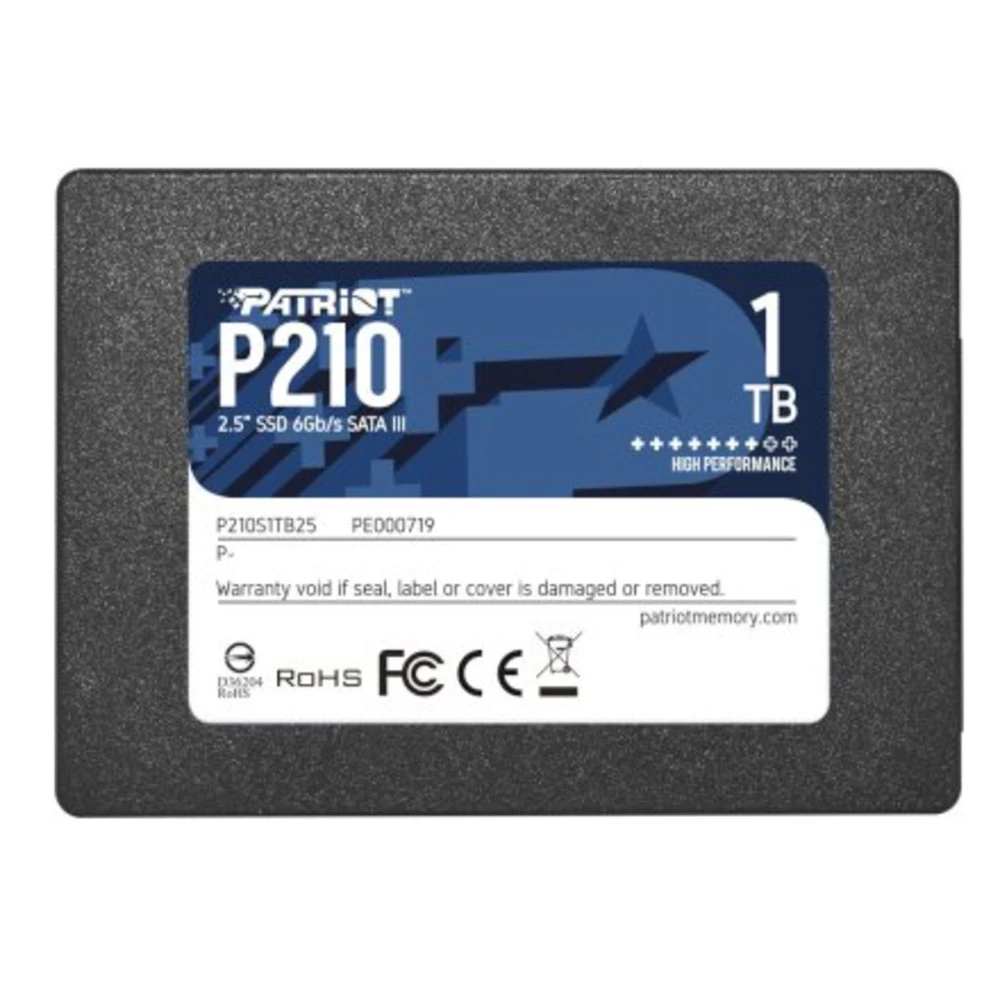Жесткий диск Patriot 1 ТБ P210S1TB25 SSD (твердотельные), 1 ТБ, 2.5 дюйма, SATA