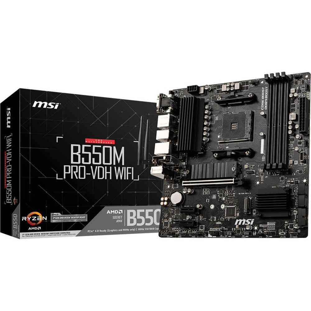 Материнская плата MSI B550M PRO-VDH WIFI Micro-ATX, AMD AM4