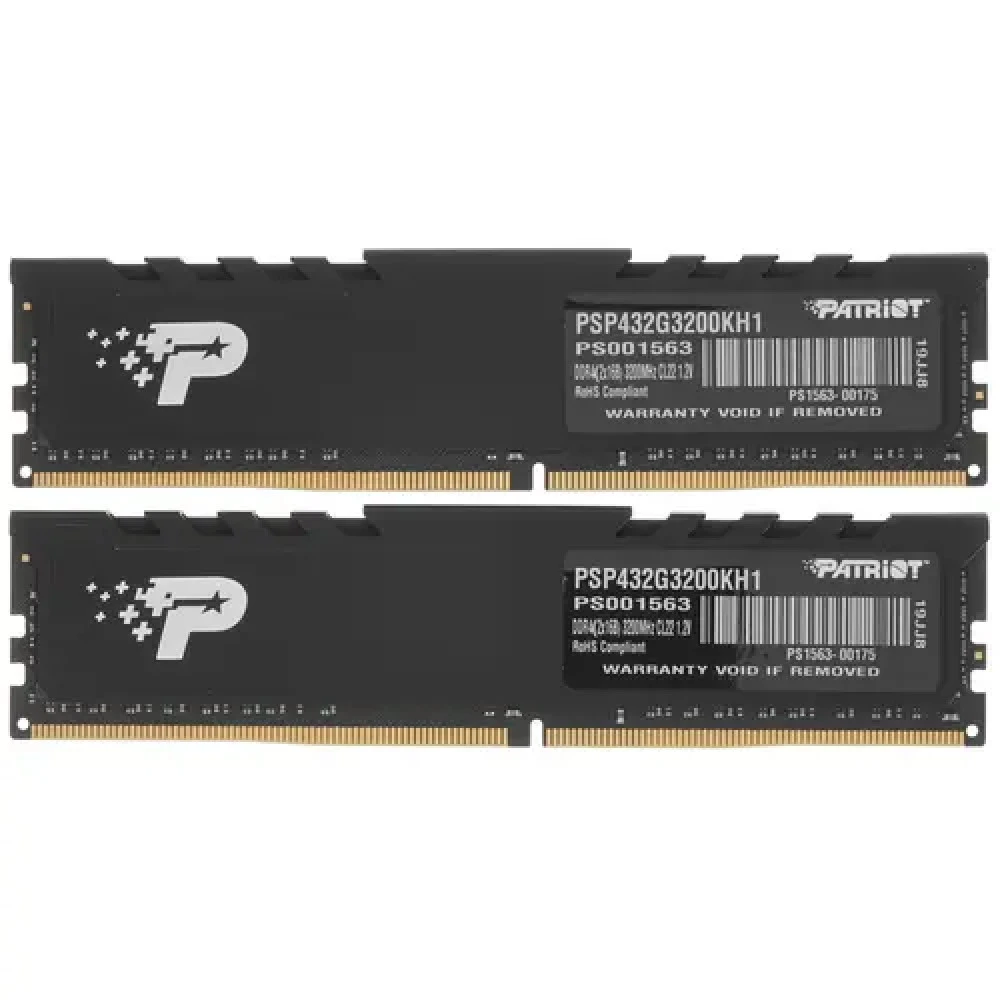 ОЗУ Patriot Signature Line Premium PSP432G3200KH1 DIMM, DDR4, 32 Гб (2 х 16 Гб), 3200 МГц