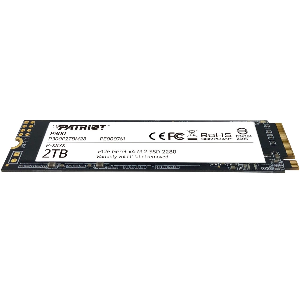 Жесткий диск Patriot P300 P300P2TBM28 SSD (твердотельные), 2 ТБ, M.2, PCIe