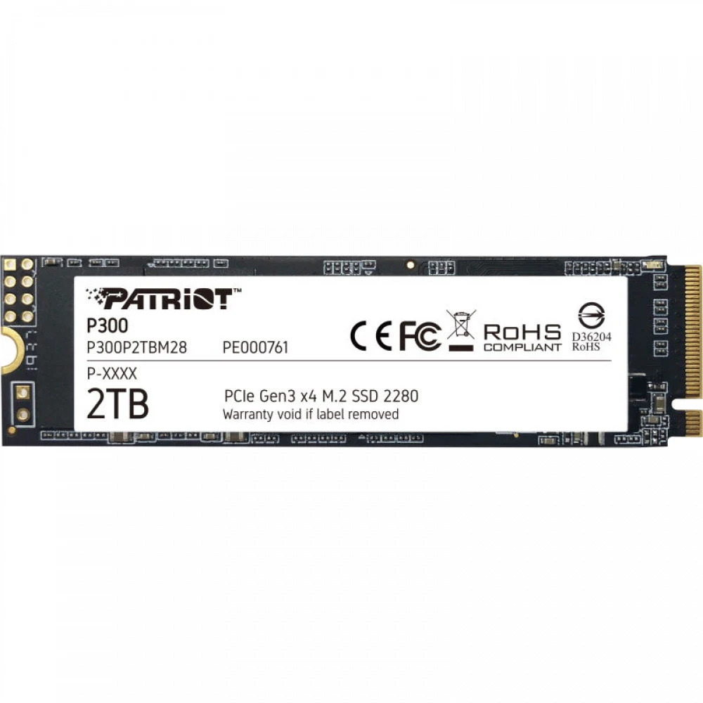 Жесткий диск Patriot P300 P300P2TBM28 SSD (твердотельные), 2 ТБ, M.2, PCIe
