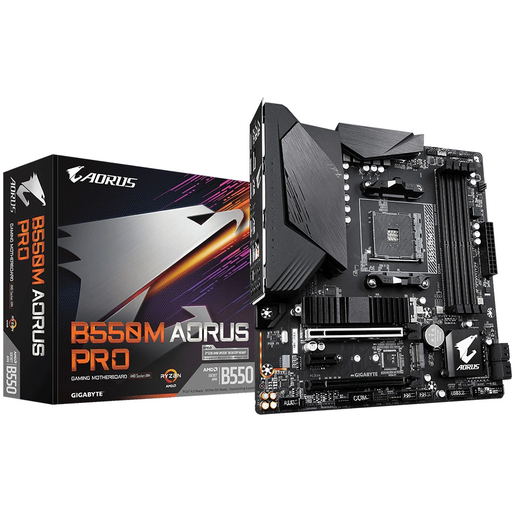 Материнская плата Gigabyte B550M AORUS PRO 9MB55MAPO-00-10 Micro-ATX, AMD AM4