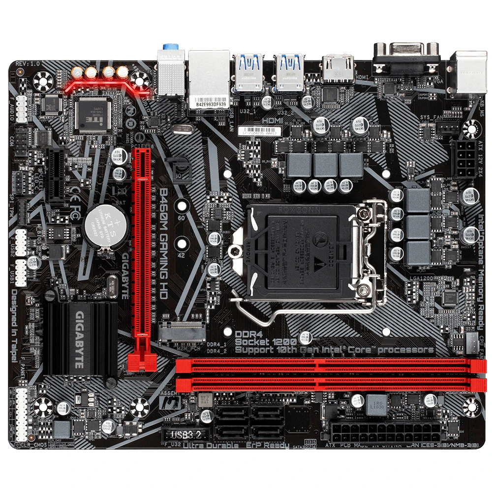 Материнская плата Gigabyte B460M GAMING HD 9MB46MGHD-00-10 Micro-ATX, LGA 1200