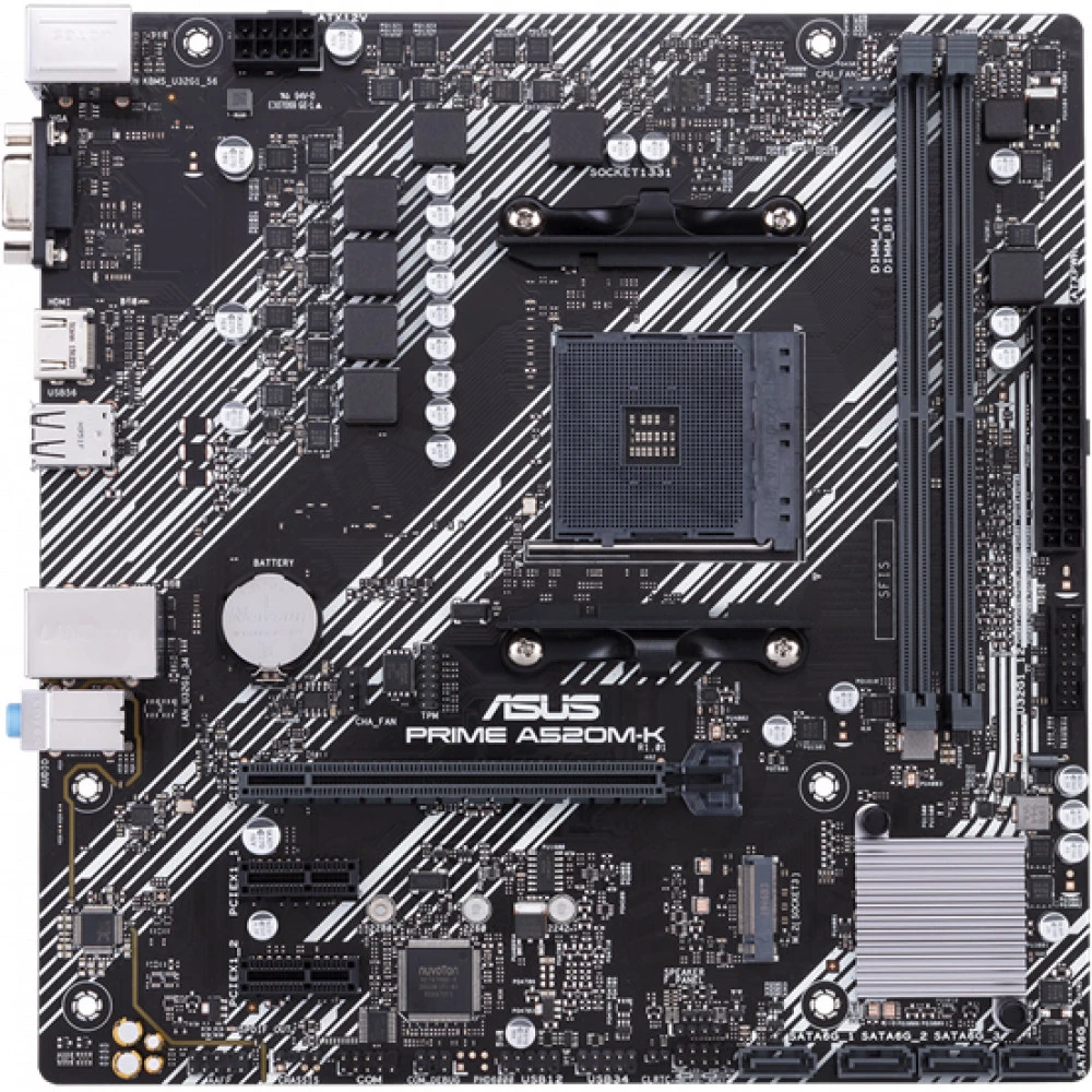 Материнская плата Asus PRIME A520M-K Micro-ATX, AMD AM4