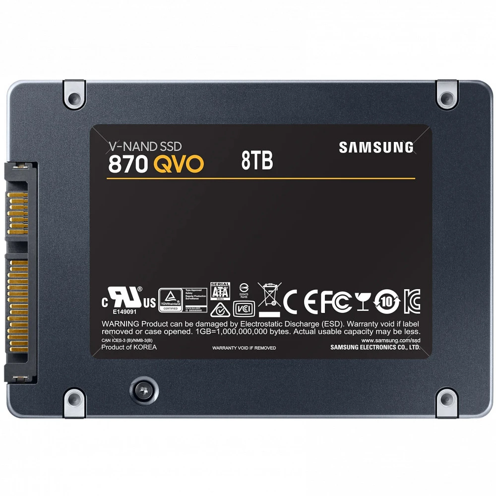Жесткий диск Samsung 870 QVO MZ-77Q8T0BW SSD (твердотельные), 8 ТБ, 2.5 дюйма, SATA