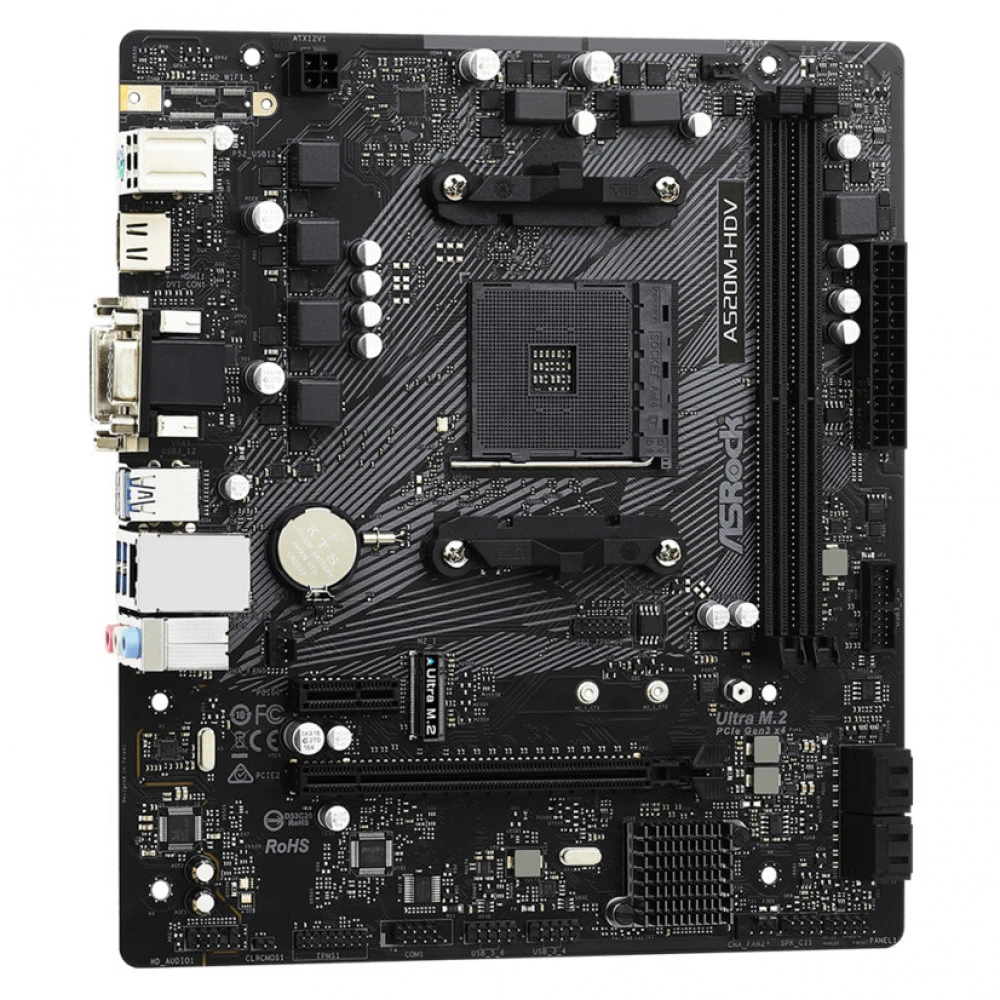 Материнская плата ASRock A520M-HDV Micro-ATX, AMD AM4
