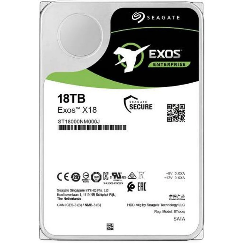 Серверный жесткий диск Seagate Exos X18 ST18000NM000J HDD, 3,5 LFF, 18 ТБ, SATA