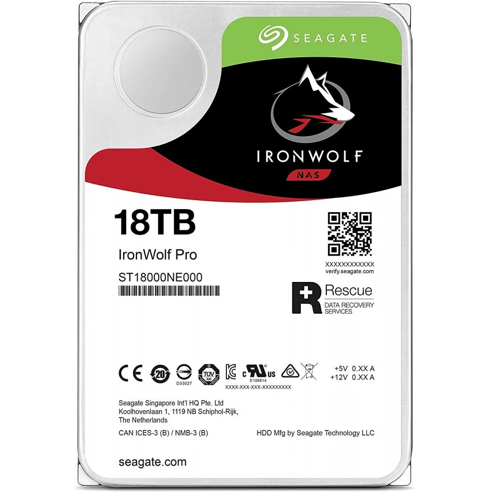 Жесткий диск Seagate NAS Ironwolf Pro ST18000NE000 HDD (классические), 18 ТБ, 3.5 дюйма, SATA