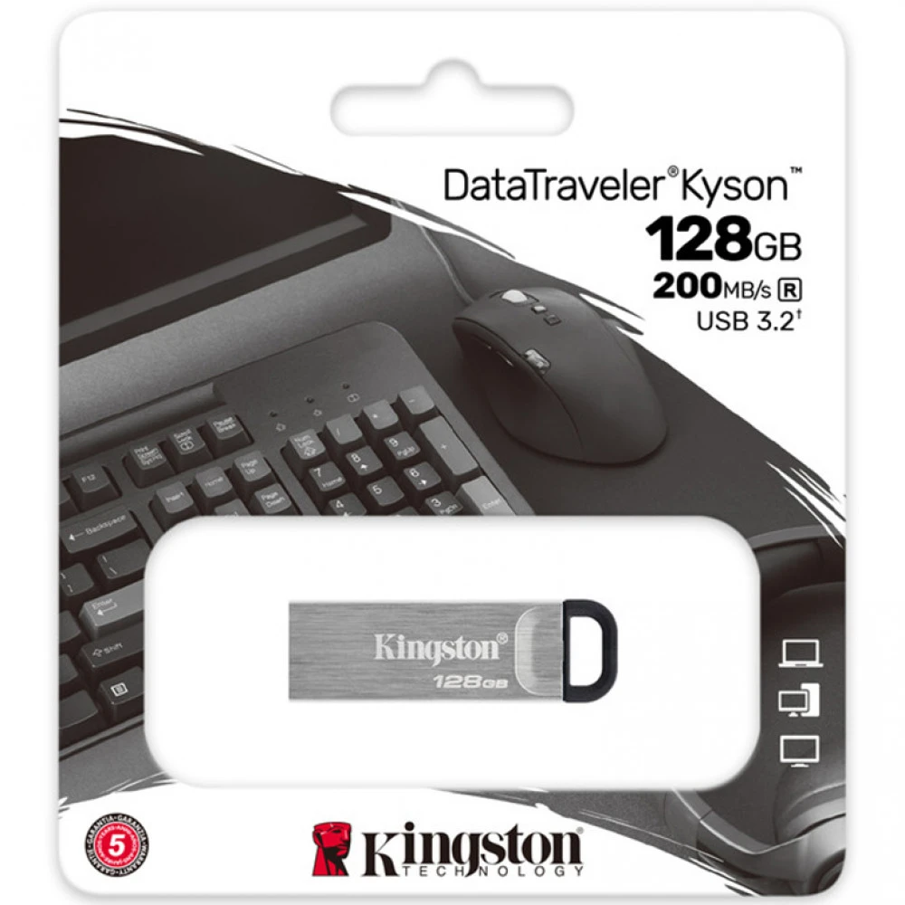 USB флешка (Flash) Kingston DataTraveler KYSON DTKN/128GB 128 ГБ