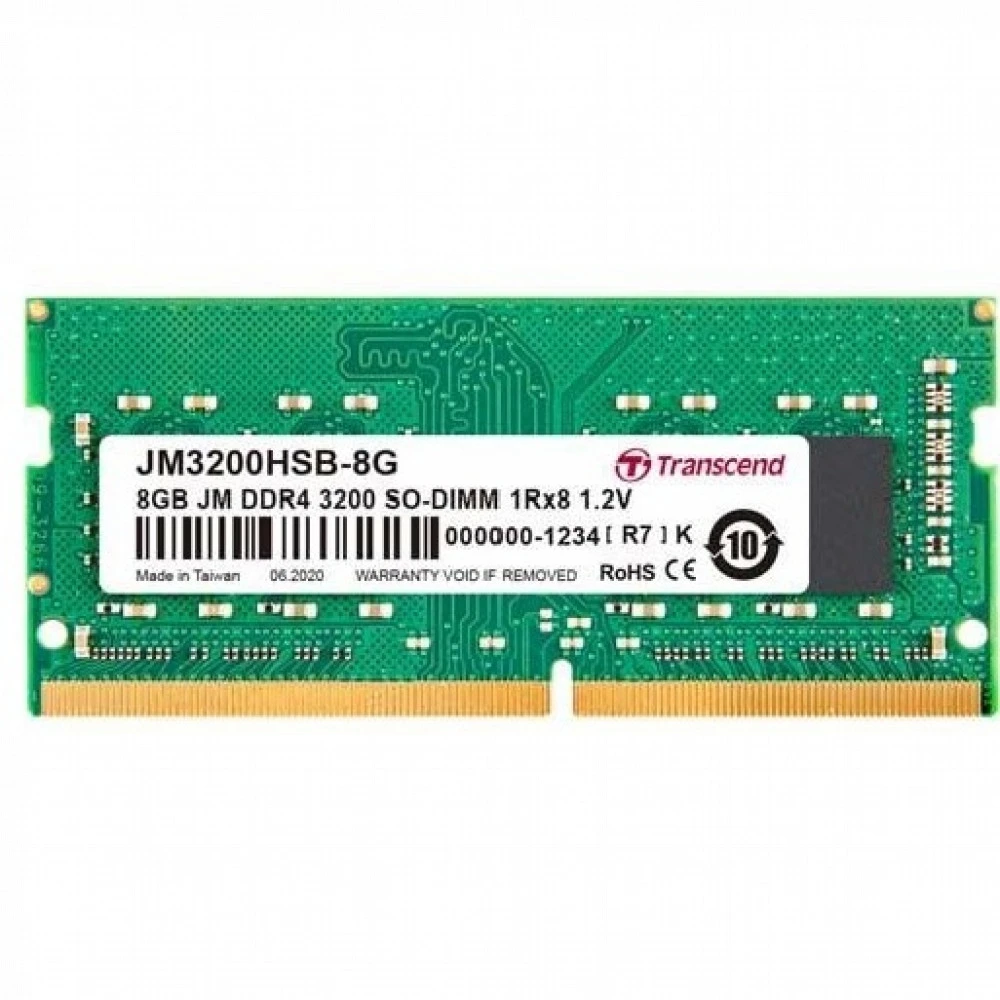 ОЗУ Transcend 8 ГБ JM3200HSB-8G SO-DIMM, DDR4, 8 Гб, 3200 МГц