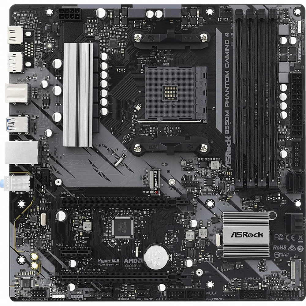 Материнская плата ASRock B550M PHANTOM GAMING 4 Micro-ATX, AMD AM4