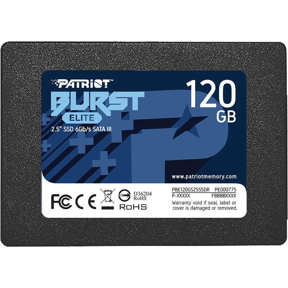 Жесткий диск Patriot Burst Elite PBE120GS25SSDR SSD (твердотельные), 120 ГБ, 2.5 дюйма, SATA