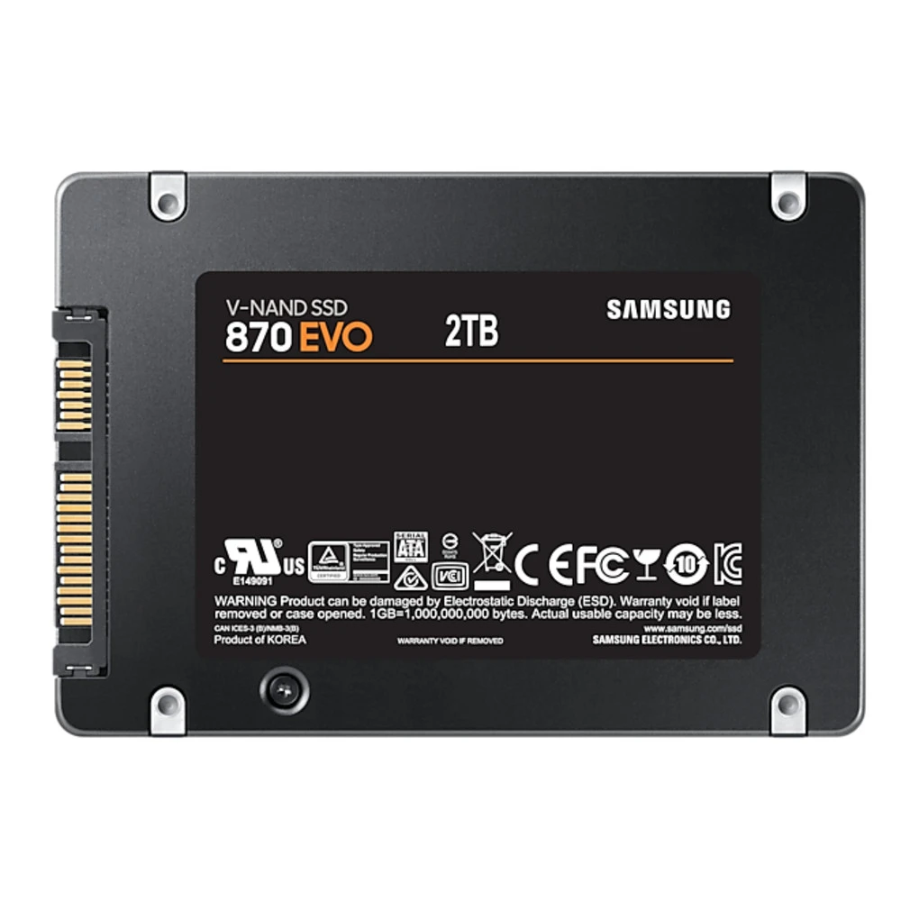 Жесткий диск Samsung SSD 870 EVO 1 ТБ SATA 2.5" MZ-77E1T0BW SSD (твердотельные), 1 ТБ, 2.5 дюйма, SATA