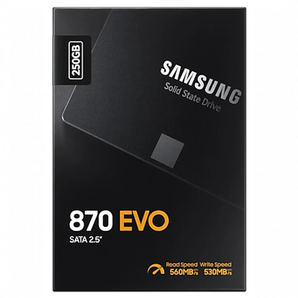Жесткий диск Samsung 870 EVO Client SSD 250 ГБ MZ-77E250BW SSD (твердотельные), 250 ГБ, 2.5 дюйма, SATA