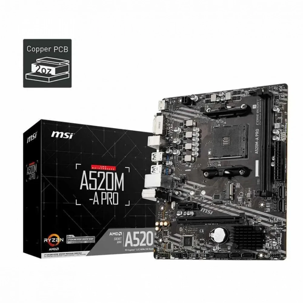 Материнская плата MSI A520M-A PRO Micro-ATX, AMD AM4
