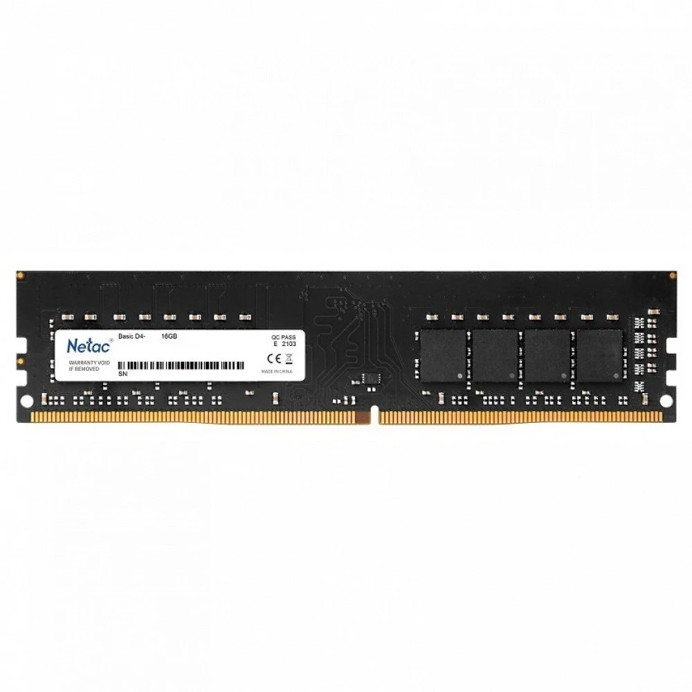 ОЗУ Netac Basic RTL PC4-21300 CL19 NTBSD4P26SP-16 DIMM, DDR4, 16 Гб, 2666 МГц
