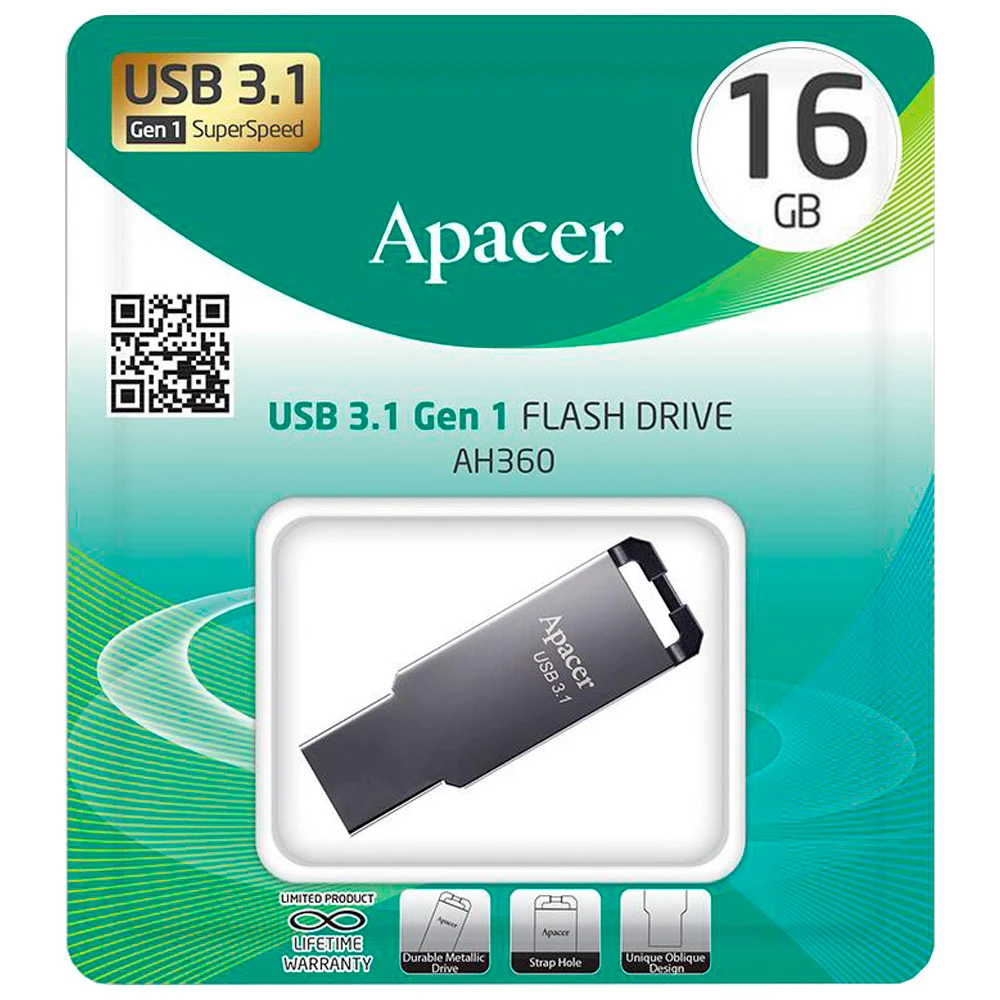 USB флешка (Flash) Apacer AH360 AP16GAH360A-1 16 ГБ