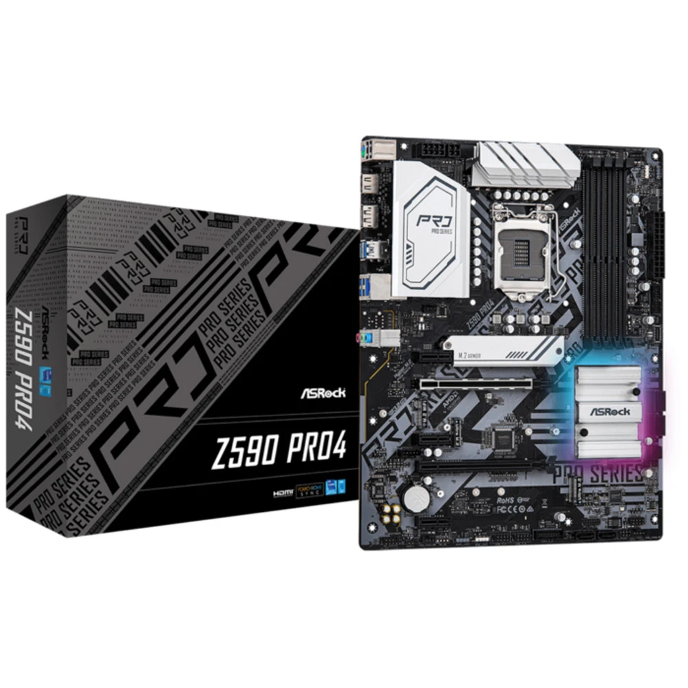 Материнская плата ASRock Z590 PRO4 ATX, LGA 1200