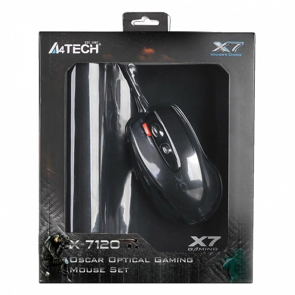 Мышь A4Tech X-7120 X-710BK+X7-200MP