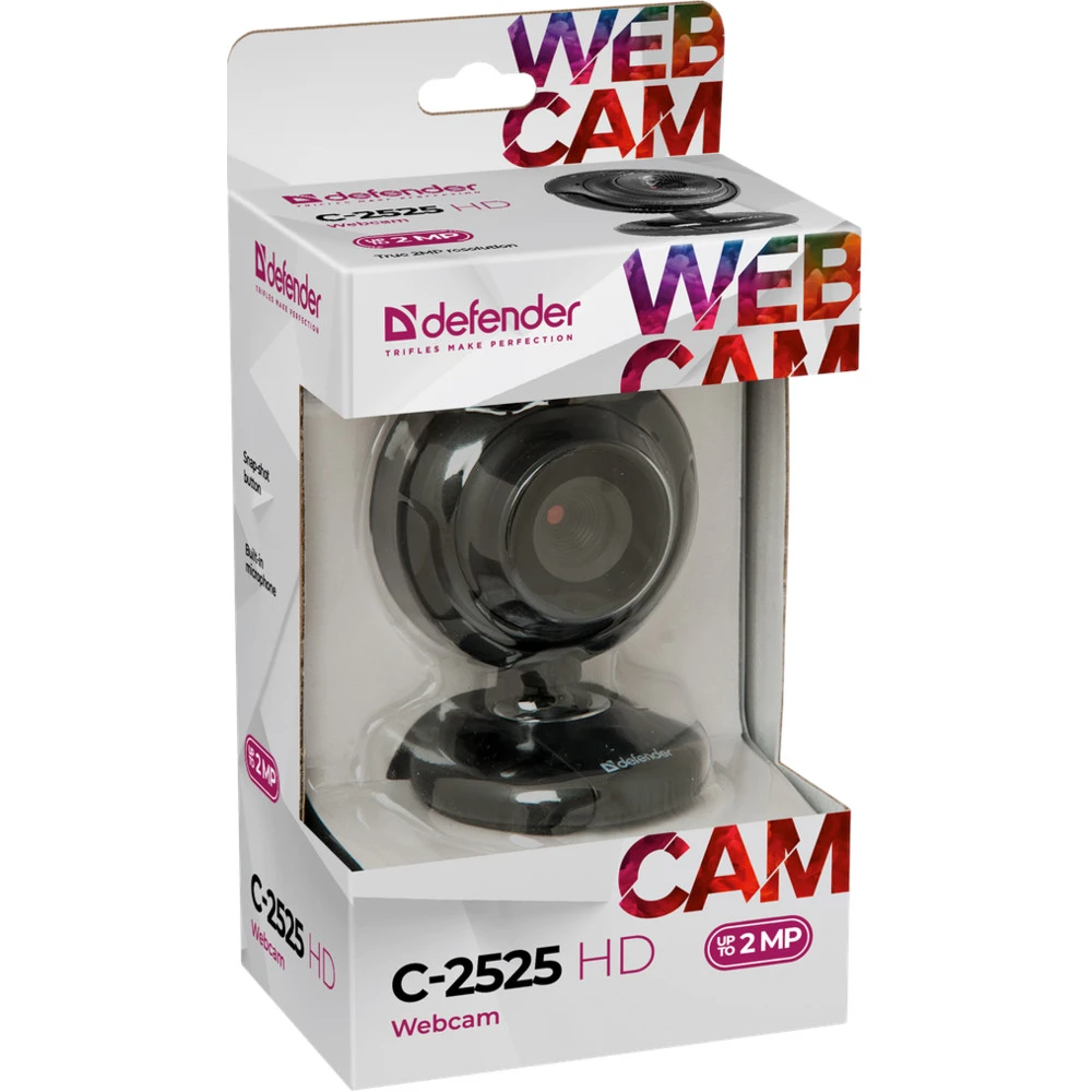 Веб камеры Defender G-lens C-2525HD Black 2МП 63252#