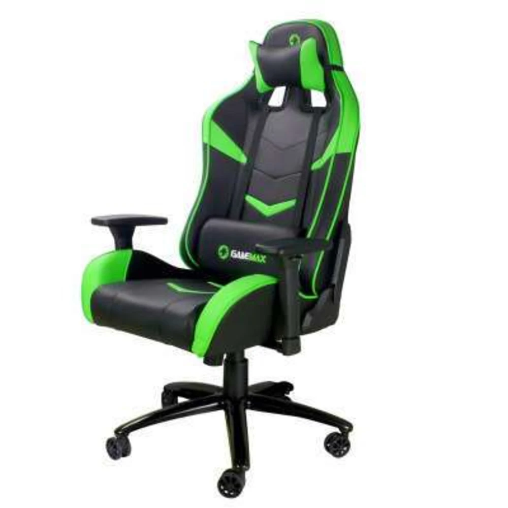 Компьютерное кресло GameMax Игровое кресло GCR08 GREEN/BLACK