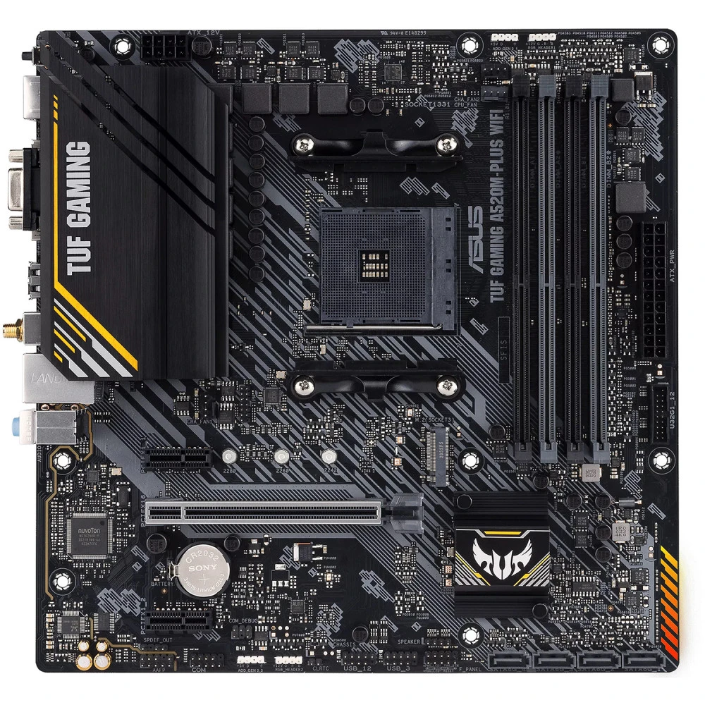 Материнская плата Asus TUF GAMING A520M-PLUS WIFI Micro-ATX, AMD AM4