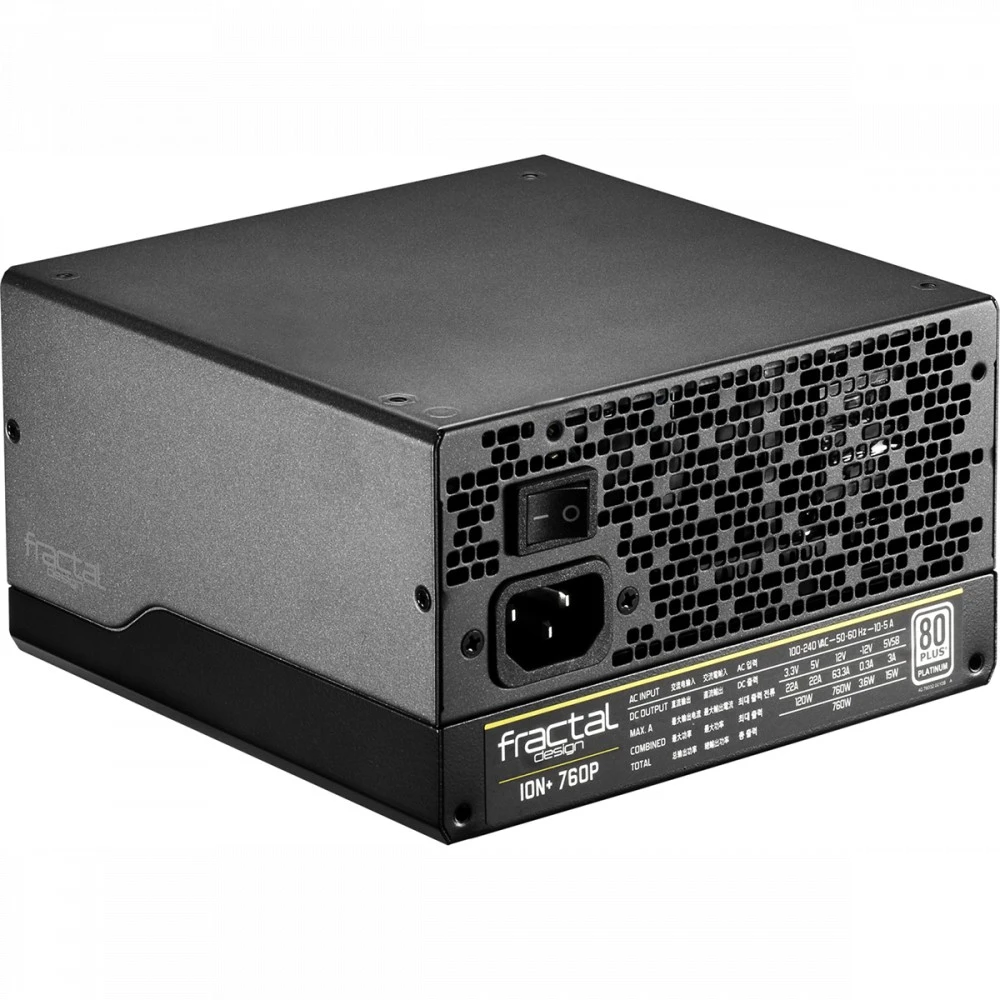 Блок питания FRACTAL DESIGN Ion+ Platinum 760W FD-PSU-IONP-760P-BK-EU 760 Вт
