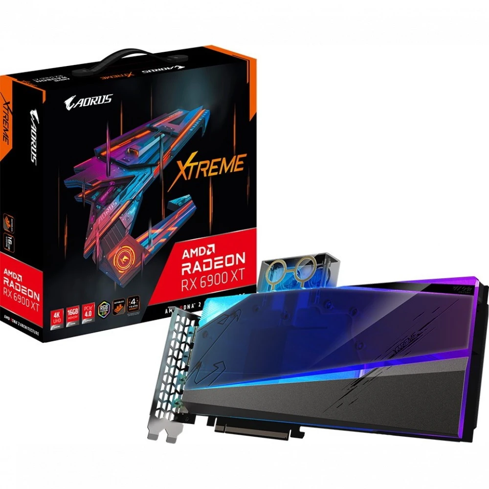 Видеокарта Gigabyte Radeon RX 6900 XT AORUS XTREME WATERFORCE WB 16G GV-R69XTAORUSX WB-16GD 16 ГБ