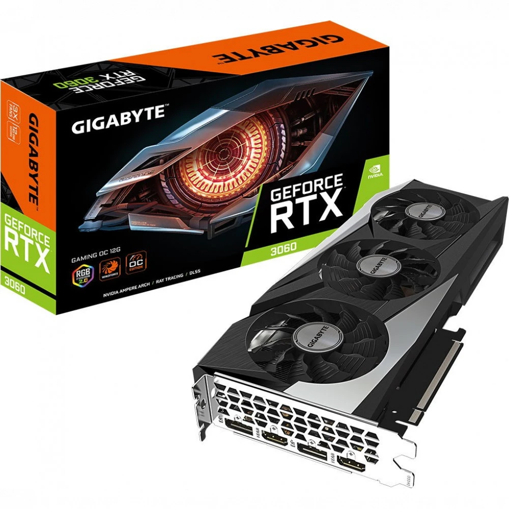 Видеокарта Gigabyte NVIDIA GeForce RTX 3060 GV-N3060GAMING OC-12GD 2.0 12 ГБ
