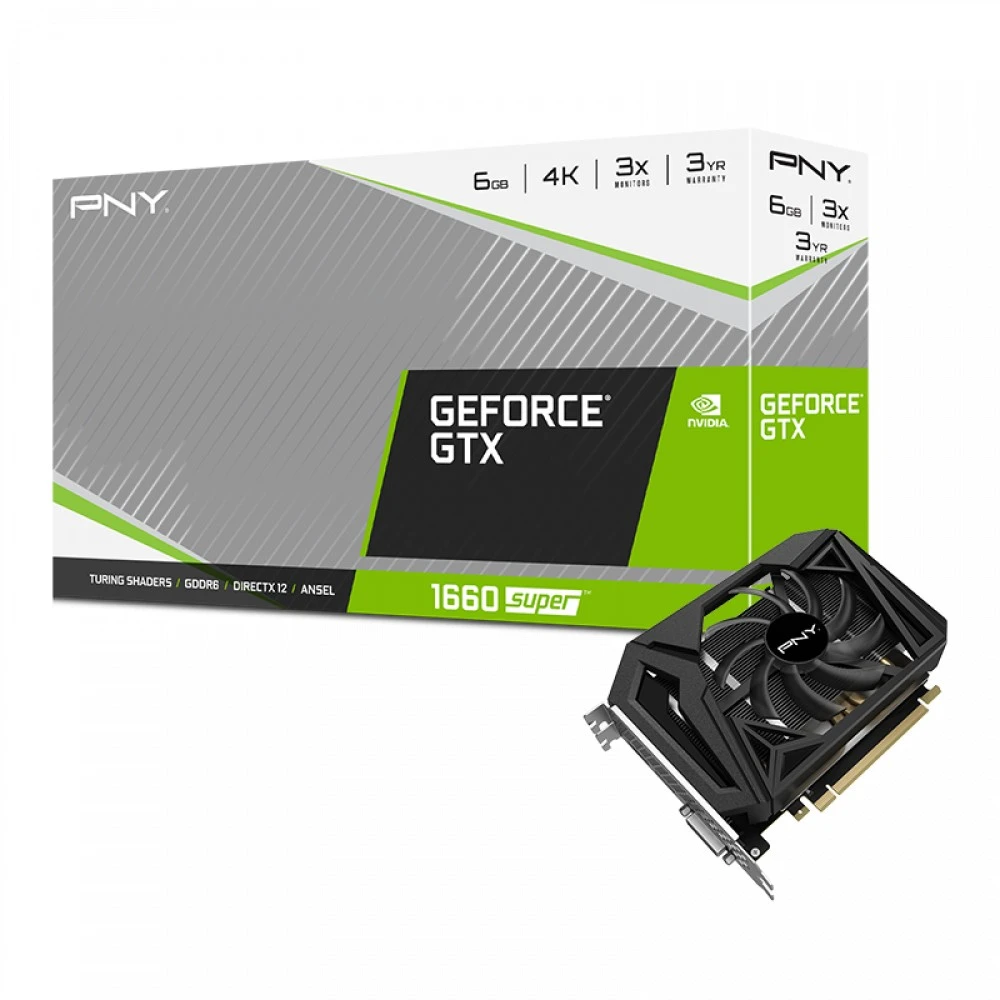 Видеокарта PNY GeForce GTX 1660 Super VCG16606SSFPPB 6 ГБ