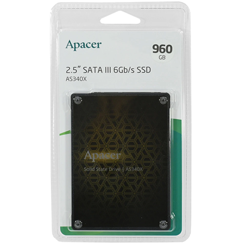 Жесткий диск Apacer AS340X AP960GAS340XC-1 SSD (твердотельные), 960 ГБ, 2.5 дюйма, SATA