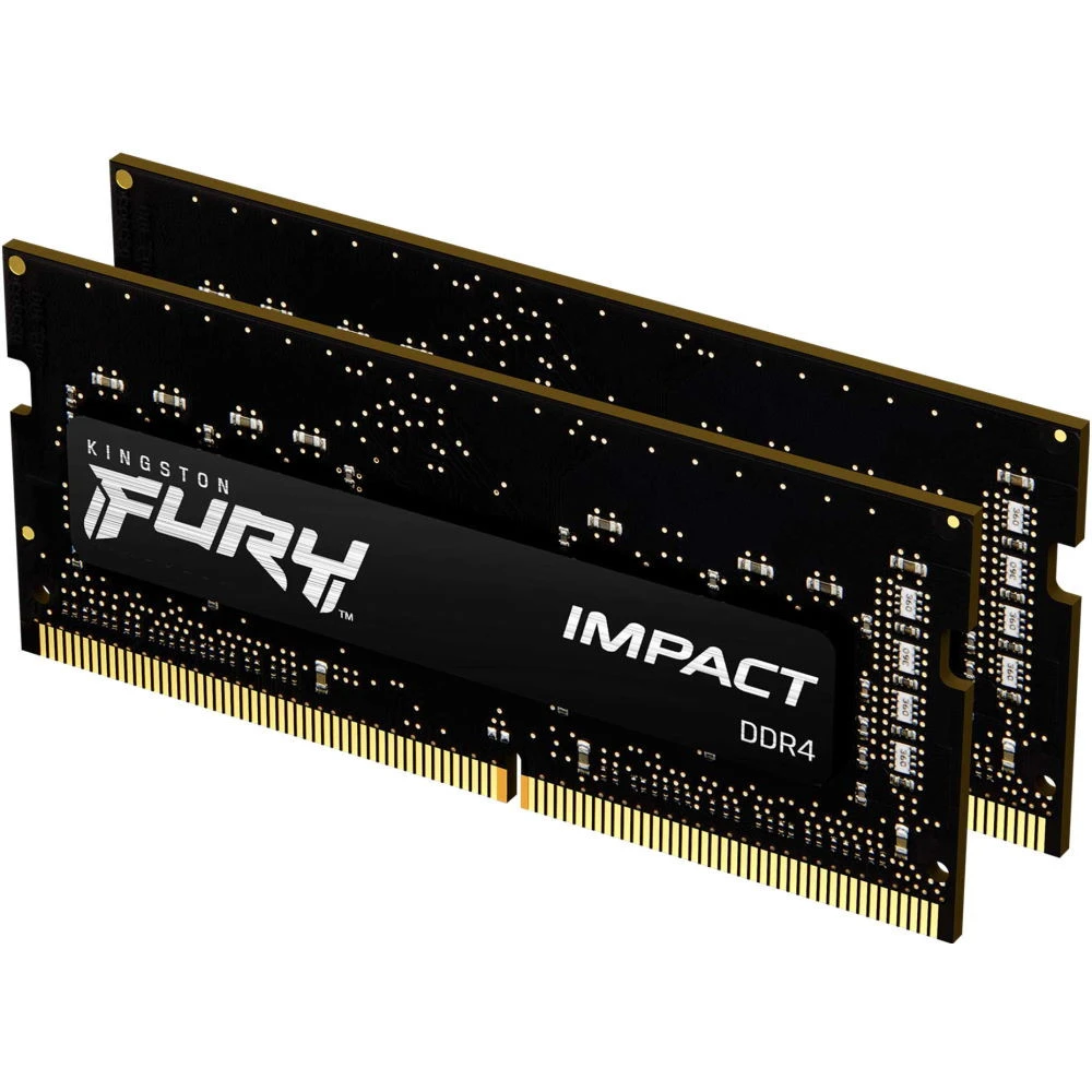 ОЗУ Kingston Fury Impact KF432S20IBK2/16 SO-DIMM, DDR4, 16 Гб (2 х 8 Гб), 3200 МГц