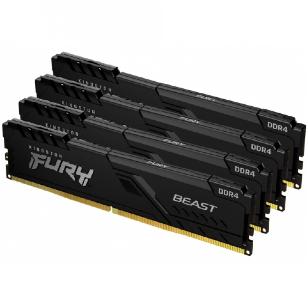 ОЗУ Kingston Fury Beast KF436C17BBK4/32 DIMM, DDR4, 32 Гб (4 х 8 Гб), 3600 МГц