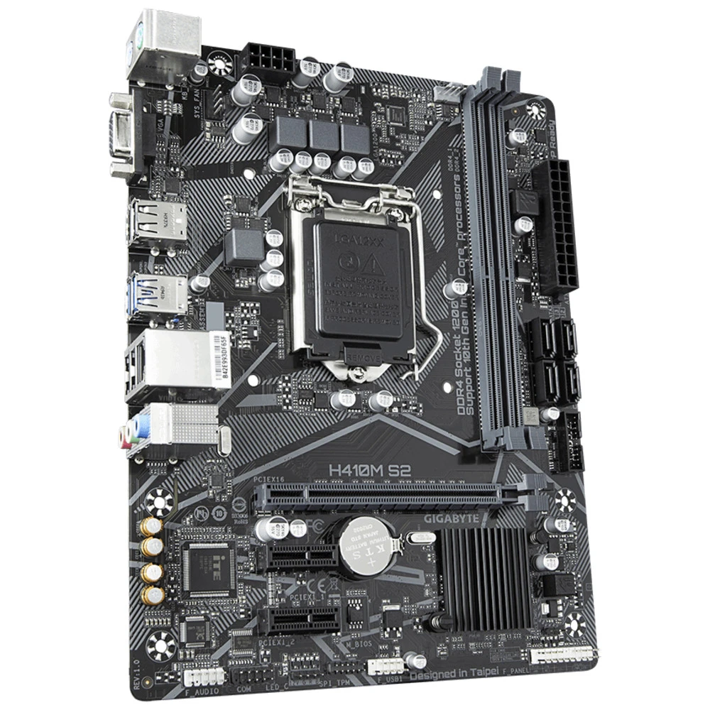 Материнская плата Gigabyte H410M-S2 Micro-ATX, LGA 1200