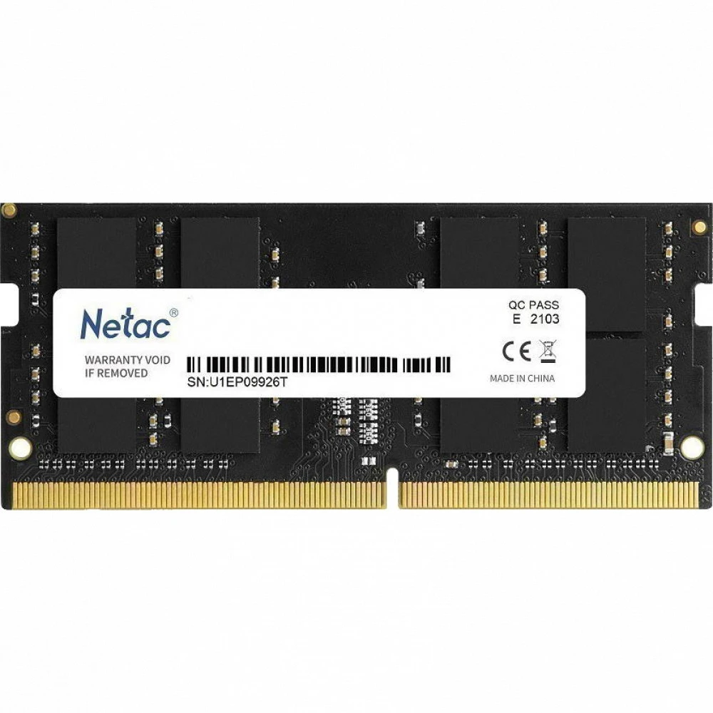 ОЗУ Netac Basic RTL PC4-21300 CL19 NTBSD4N26SP-16 SO-DIMM, DDR4, 16 Гб, 2666 МГц
