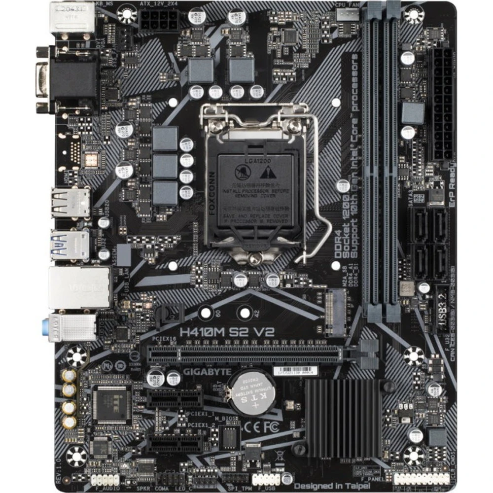 Материнская плата Gigabyte H410M S2 V2 GA-H410M-S2 V2 Micro-ATX, LGA 1200