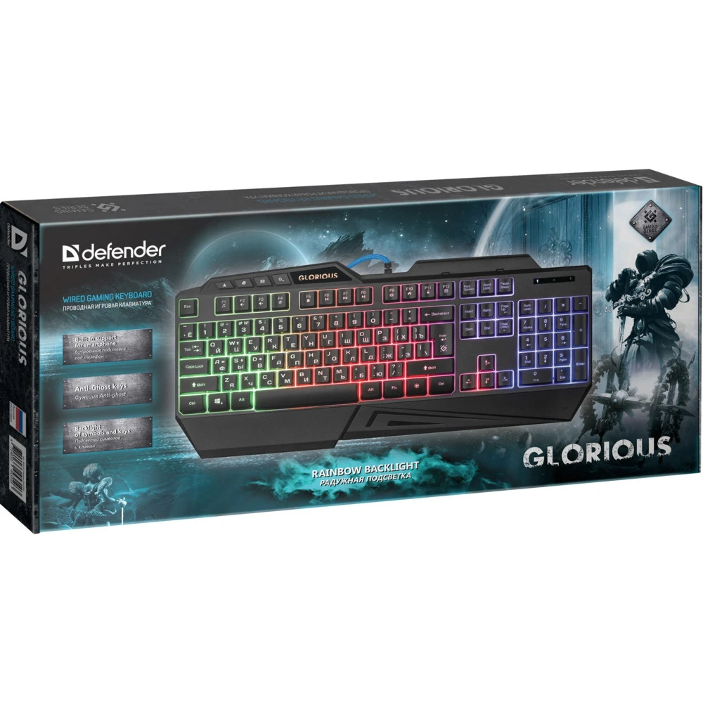 Клавиатура Defender GK-310L Glorious 45310 Проводная, USB