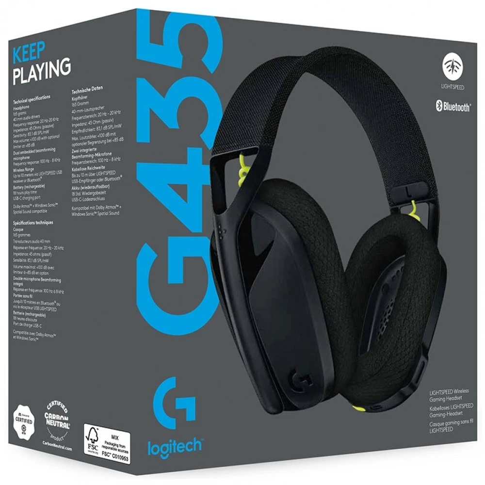 Наушники Logitech Headset G435 Lightspeed Wireless Gaming 981-001050