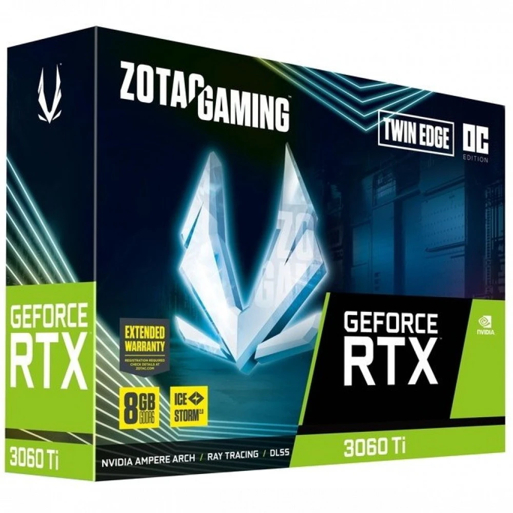 Видеокарта Zotac RTX 3060 Ti Twin Edge OC LHR ZT-A30610H-10MLHR 8 ГБ
