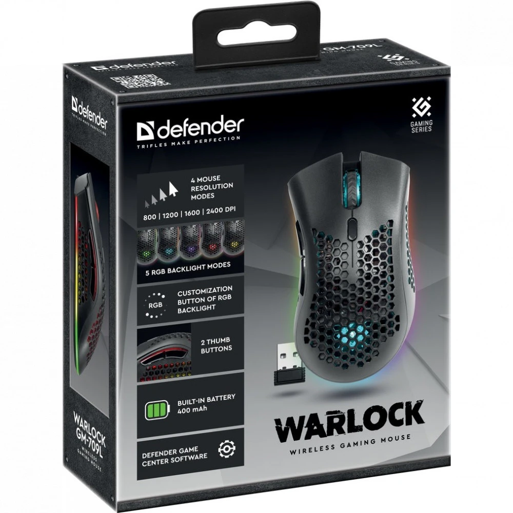Мышь Defender Warlock GM-709L 52709