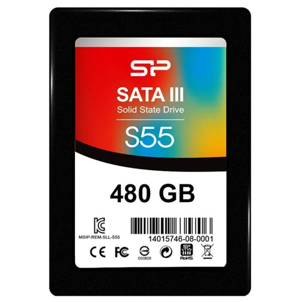 Жесткий диск Silicon Power S55 SP480GBSS3S55S25 SSD (твердотельные), 480 ГБ, 2.5 дюйма, SATA