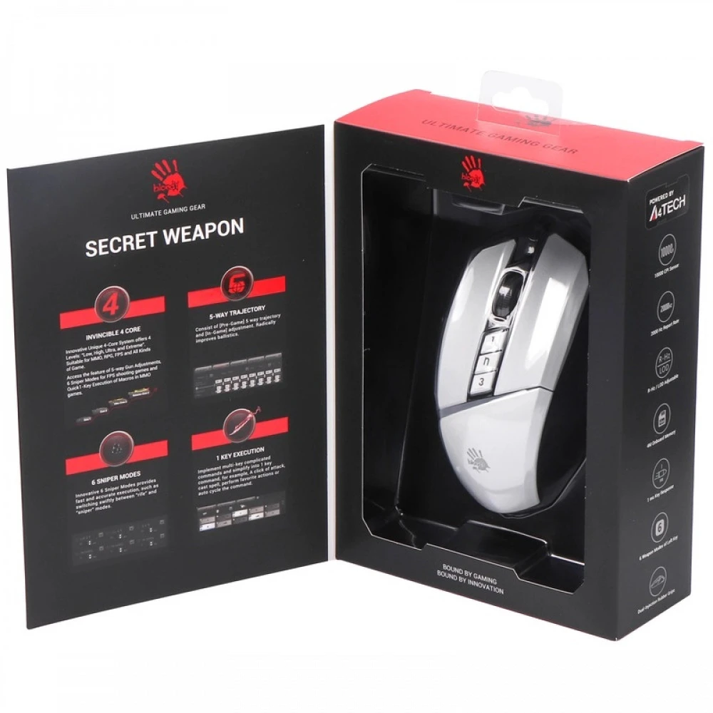 Мышь A4Tech Bloody W60-Max Panda White W60-Max (Panda White)
