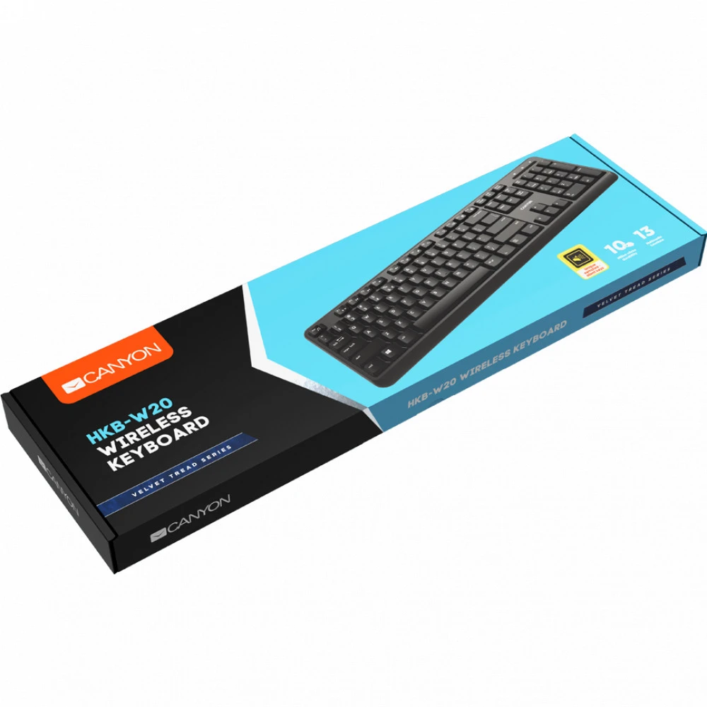 Клавиатура Canyon HKB-W20 CNS-HKBW02-RU Беспроводная, Bluetooth