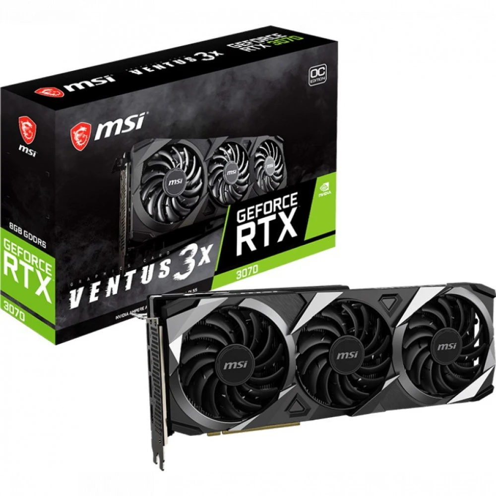 Видеокарта MSI RTX 3070 VENTUS 3X 8G OC LHR RU 8 ГБ