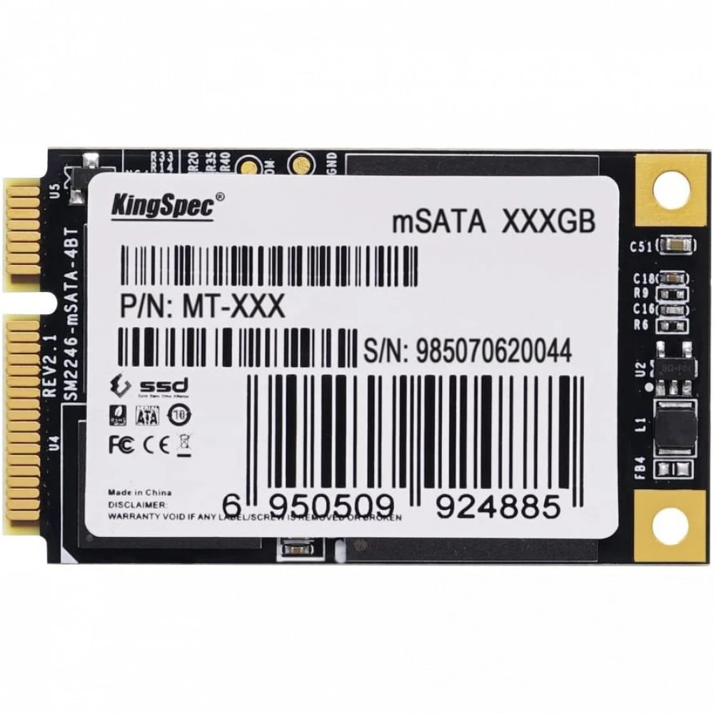 Жесткий диск KingSpec MT-128 SSD (твердотельные), 128 ГБ, mSATA, mini-SATA
