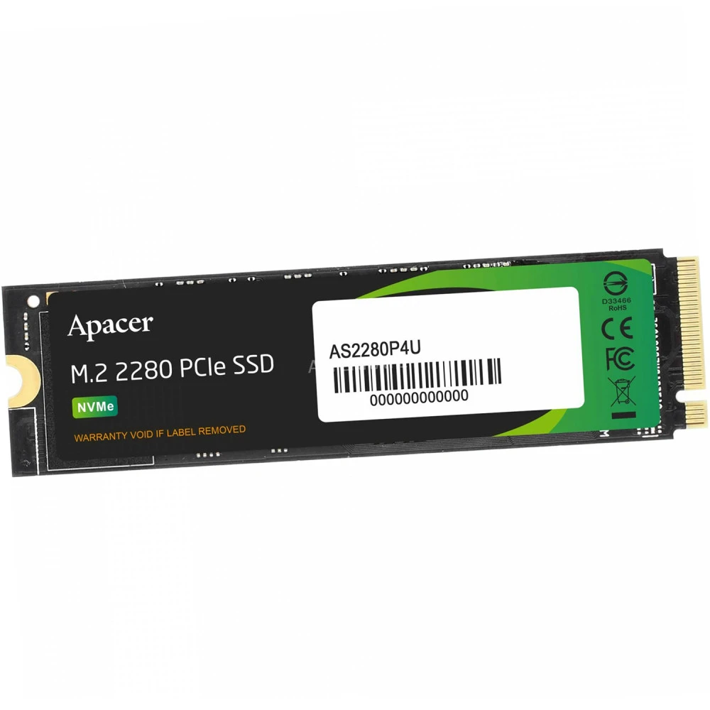 Жесткий диск Apacer AS2280P4U AP512GAS2280P4U-1 SSD (твердотельные), 512 ГБ, M.2